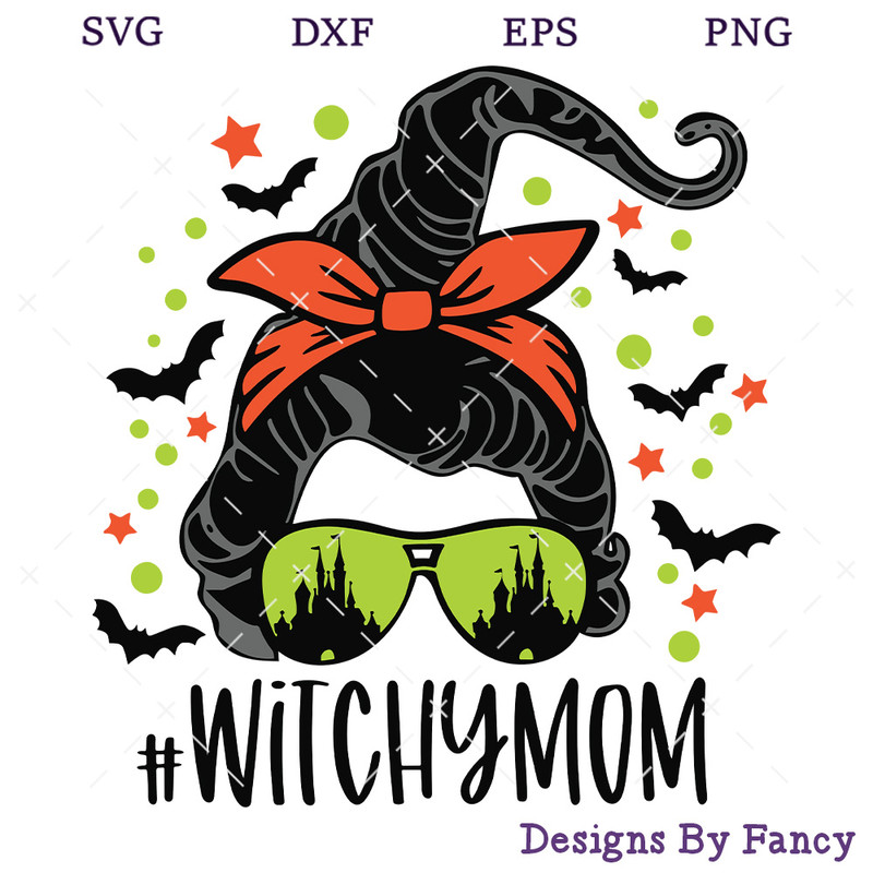 Witchy Mom SVG, Messy Bun Witch SVG, Halloween SVG.jpg