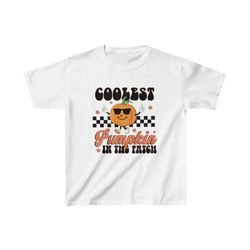 coolest pumpkin in the patch shirt, fall vibes shirt, boys fall pumpkin kids shirt