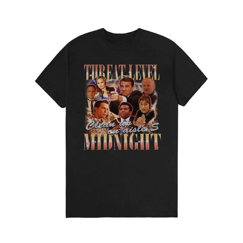Limited Threat Level Midnight Vintage 90s Shirt , US Office TV Show Shirt , Unisex T-shirt , The Office Shirt , Steve Carell , Trendy Shirt.jpg