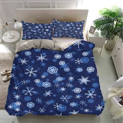 snowflake seamless patterns bedding sets, snowflake bedding sets, bedroom decor, home bedding sets luxury, bedding trend