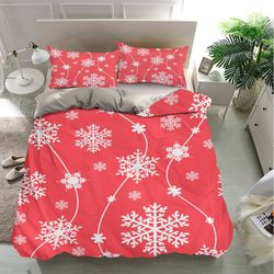 snowflake seamless patterns bedding sets, snowflake bedding sets, bedroom decor, home bedding sets luxury, bedding trend