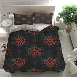 snowflake seamless patterns bedding sets, snowflake bedding sets, bedroom decor, home bedding sets luxury, bedding trend