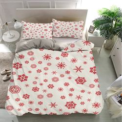 snowflake seamless patterns bedding sets, snowflake bedding sets, bedroom decor, home bedding sets luxury, bedding trend
