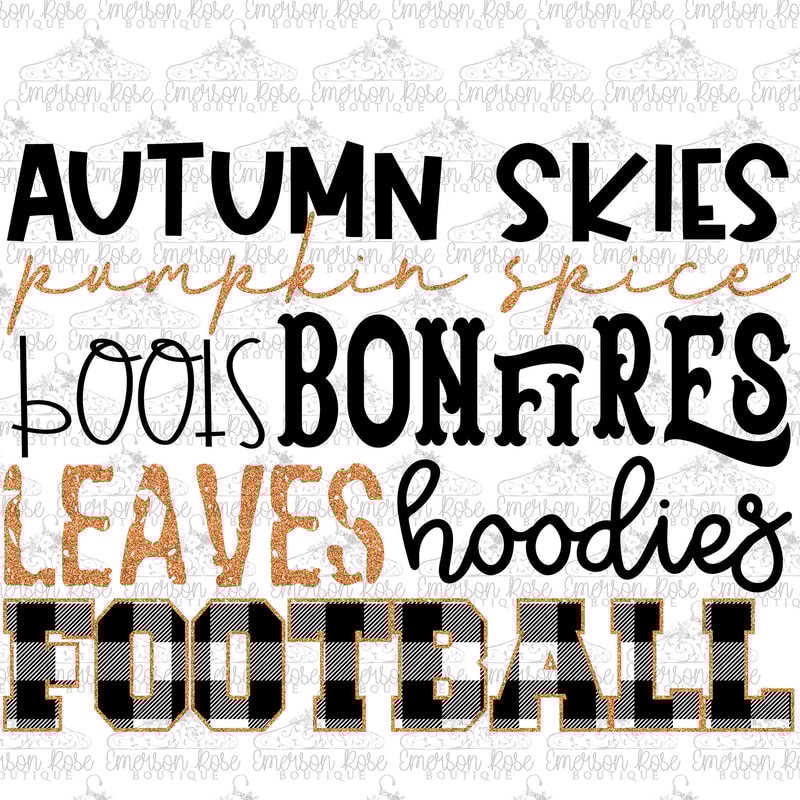 Autumn Fall Football Fall Image T-shirt Sweatshirt - Sublimation - PNG Image- Digital Image Download - 1.jpg