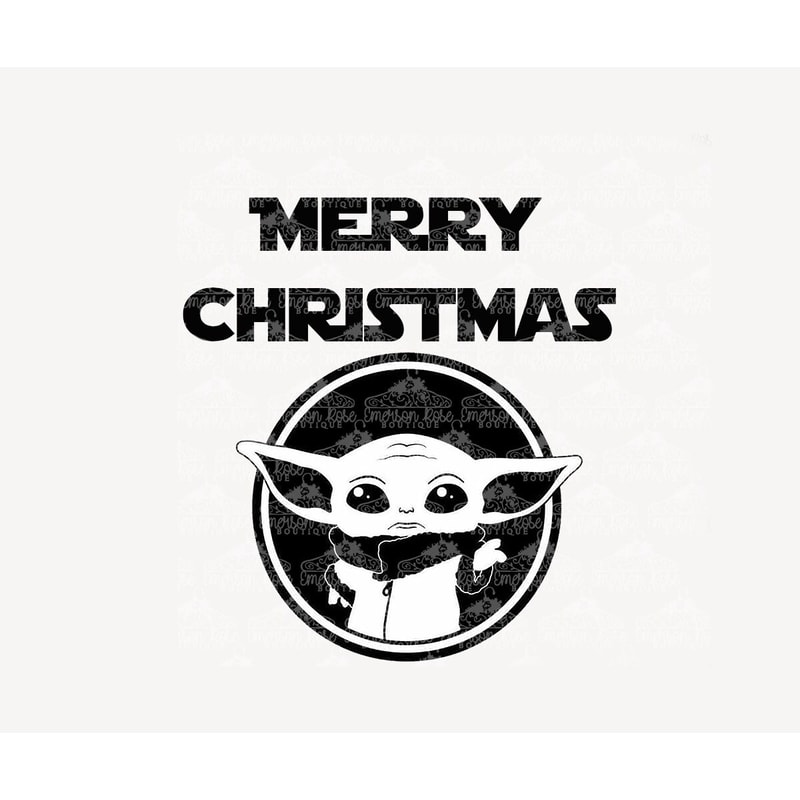 Baby Yoda Merry Christmas - Christmas - Sublimation - PNG Image- Digital Image Download - 1.jpg