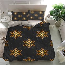 snowflake seamless patterns bedding sets, snowflake bedding sets, bedroom decor, home bedding sets luxury, bedding trend