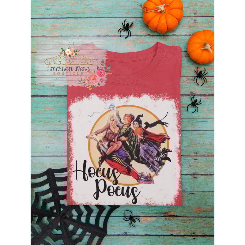 Hocus Pocus Sanderson Sisters Mock Bleach Soft Halloween Shirt Unisex Jersey Short Sleeve Tee - 1.jpg
