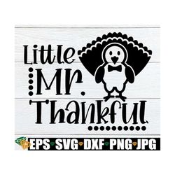 Little Mr. Thankful, Baby Boy Thanksgiving, Boys Thanksgiving, Thanksgiving Svg, Cute Boys Thanksgiving, Boys Thanksgivi