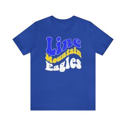 line mountain eagles retro unisex jersey short sleeve tee