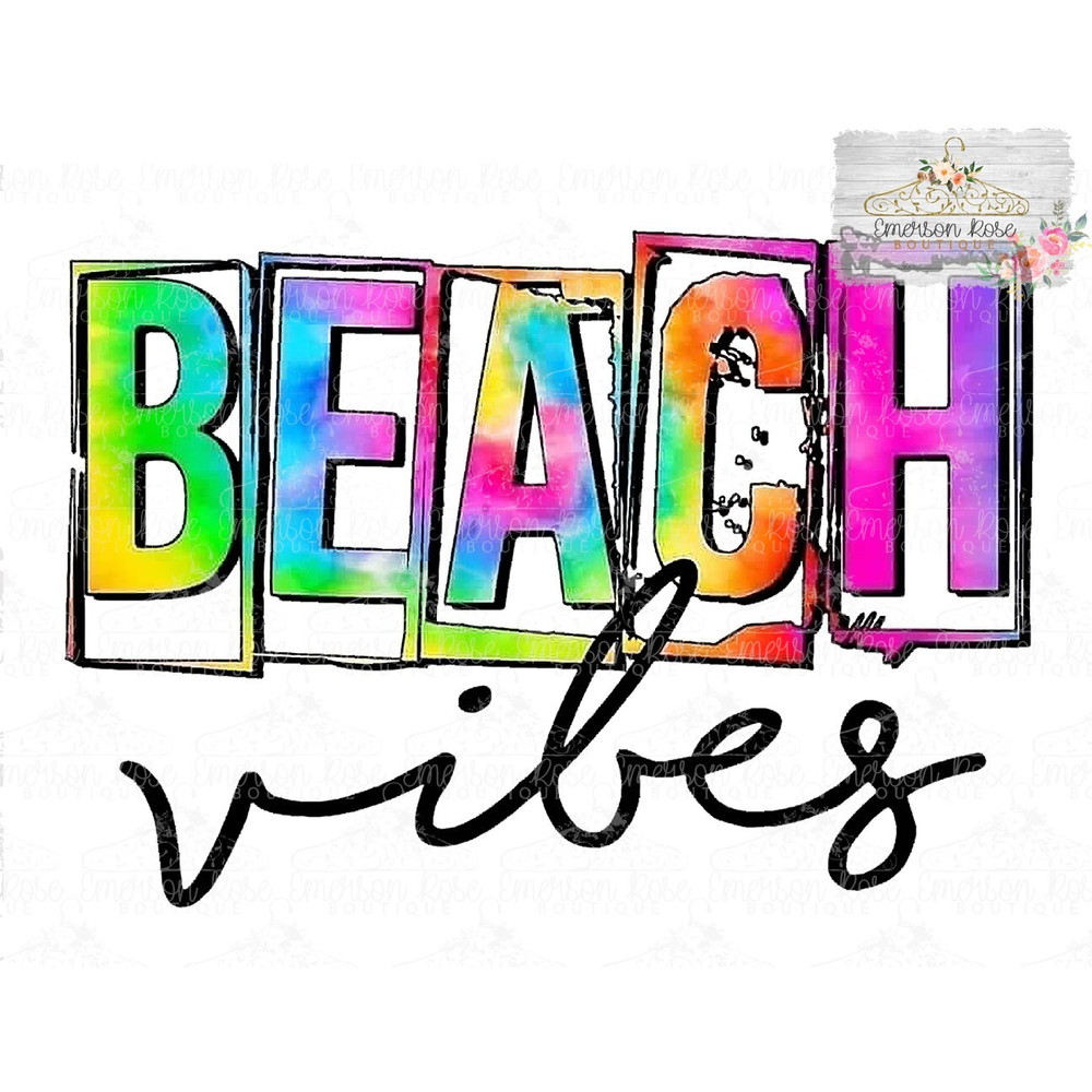 Summer - Beach Vibes - Tie Dye - Sublimation - PNG Image- Digital Image - 1.jpg