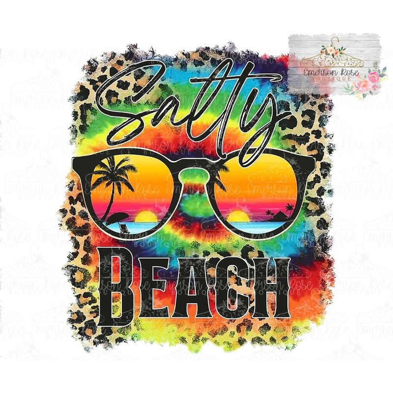 Summer - Salty Beach - Tie Dye - Sublimation - PNG Image- Digital Image - 1.jpg