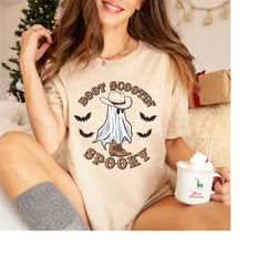boot scootin spooky sweatshirt, cute spooky shirt, cowboy ghost shirt,western halloween shirt, halloween gift, halloween