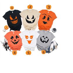 pumpkin face shirt, spooky face shirts, pumpkin shirt, halloween pumpkin shirt, cute pumpkin face shirt, halloween party