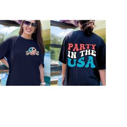 party in the usa shirt front and back, patriotic shirt, fourth of july shirt, 4th of july, independence day, american fl