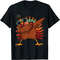 Dabbing Turkey Thanksgiving Day Pilgrim Boys Girls Funny Dab T-Shirt.jpg