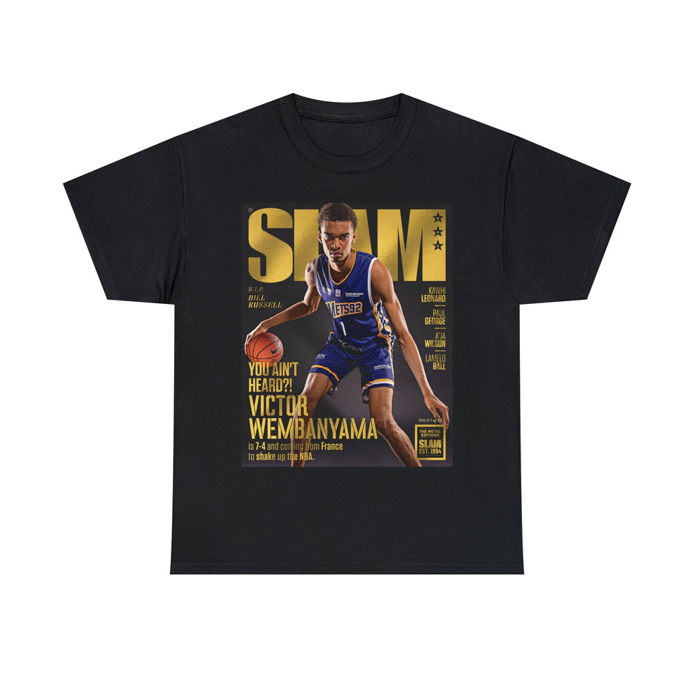 victor wembanyama Slam Cover Tee Shirt NBA San Antonio spur graphic t shirt.jpg