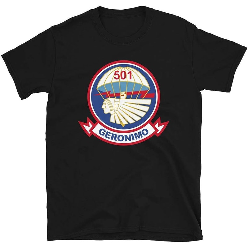 Mod.1 Geronimo 501st Airborne T-Shirt Parachute Infantry Military Regiment Army.jpg