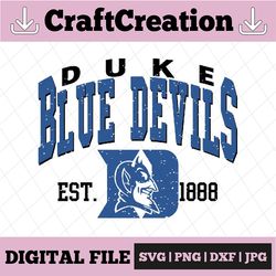 Vintage 90's Duke Blue Devils Svg, Duke Svg , Vintage Style University Of Duke Png Svg dxf NCAA Svg, NCAA Sport Svg