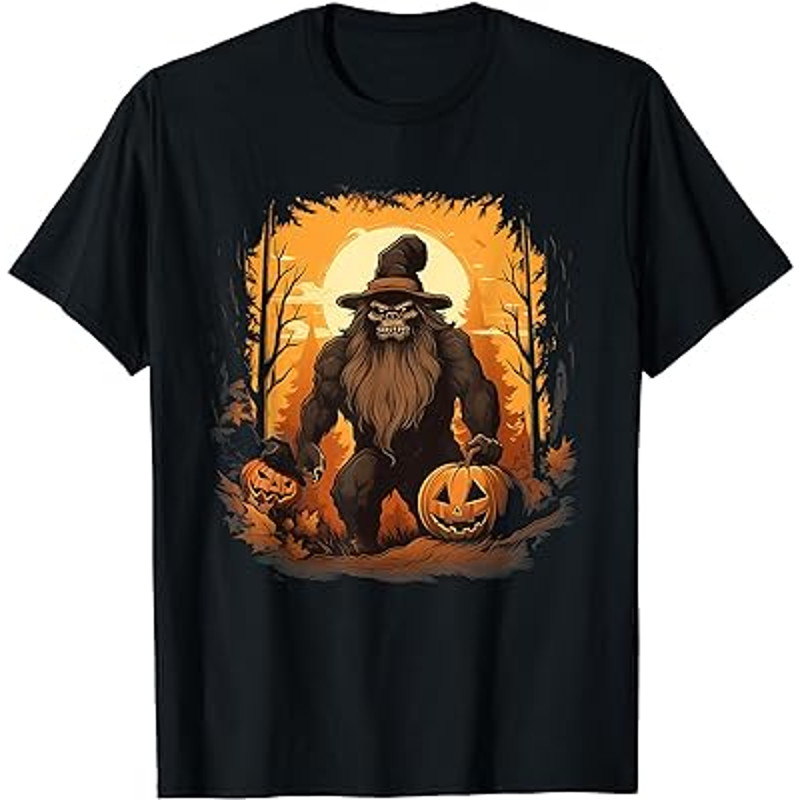 Spooky Bigfoot Witch Halloween T-Shirt.jpg