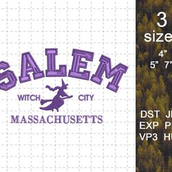 salem massachuset witch design, happy halloween embroidery design, hocus pocus embroidery design, hocus pocus sisters