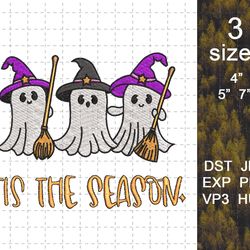 tis the season embroidered sweatshirt, halloween embroidered sweatshirt, retro spooky halloween, happy halloween