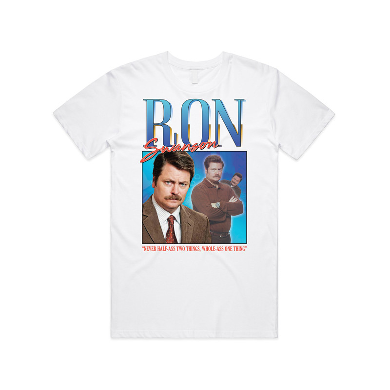 Ron Swanson Homage T-shirt Tee Top Parks & Rec Funny Retro 90's Gift.jpg
