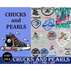100 Chucks And Pearls Svg, Chucks & Pearls Svg 2021, Chucks Svg files, Pearls Svg, Chucks and Pearls Svg Bundle Silhouet