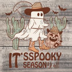 Its Spooky Season Yall Western Howdy Halloween SVG, EPS, DXF, PNG