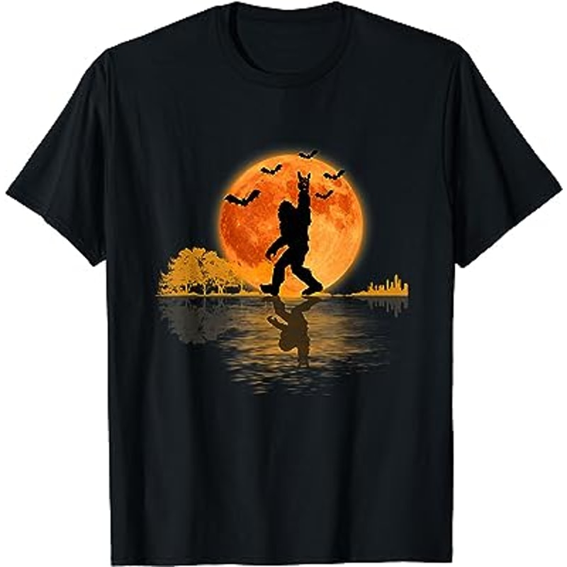 Vintage Halloween Scary Bigfoot Witch Hat Moon Witchy T-Shirt.jpg