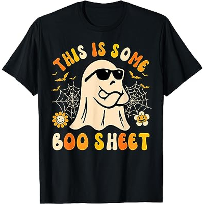 Funny Halloween Boo Ghost Costume This is Some Boo Sheet T-Shirt.jpg
