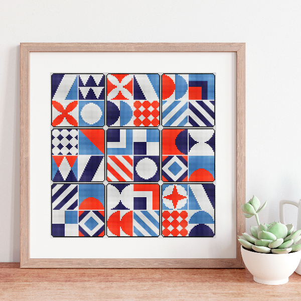modern cross stitch pattern geometric