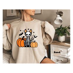 skeleton cat shirt, halloween skeleton t-shirt, halloween pumpkin sweatshirt, halloween party outfit, cat halloween hood