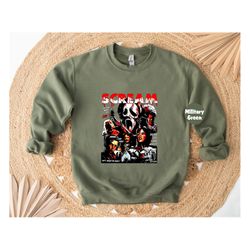 scream vintage halloween shirt, ghostface tshirt, horror movie sweatshirt, halloween hoodie, halloween party matching ou