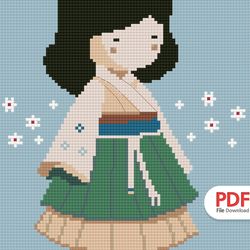 anp232_kid_cross stitch pattern pdf,cross stitch chart,counted cross stitch pattern,instant pdf download