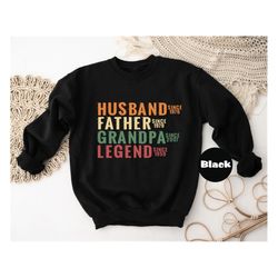 custom husband shirt, personalized father t-shirt, funny dad birthday hoodie, grandpa legend sweatshirt, father's day gi