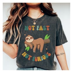 cute funny sleepy sloth clipart - 'not fast, not furious' - png for commercial use, mental health clip arts, mental heal