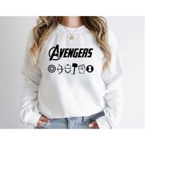 avengers assemble sweatshirt, avengers logo sweatshirt, superhero sweatshirt, avengers all team, avenger anniversary shi