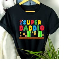 custom super daddio game shirt, father's day shirt, custom text shirt, super mommio shirt, birthday shirt, gift for dad,