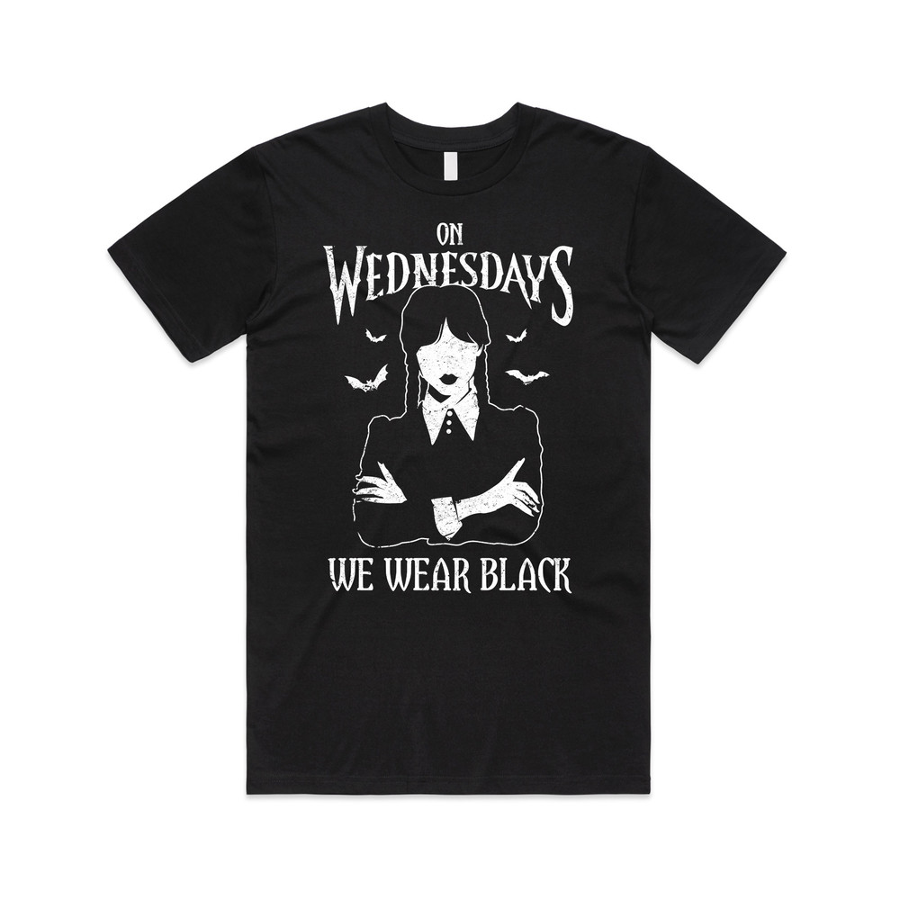 Addams On Wednesdays We Wear Black T-shirt Tee Top Gift TV Show.jpg