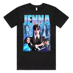 jenna ortega homage t-shirt tee top gift tv show wednesday addams
