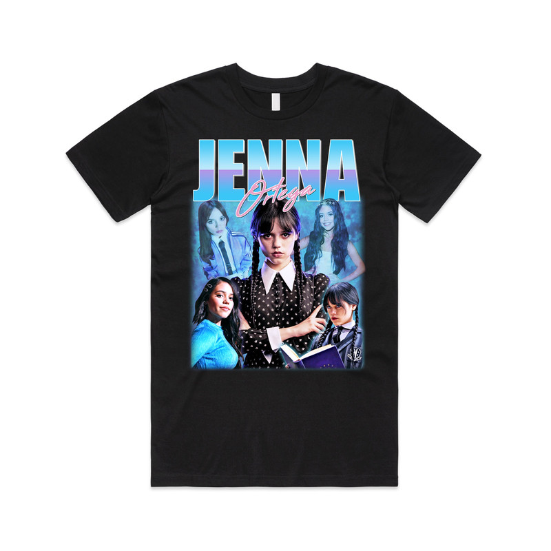 Jenna Ortega Homage T-shirt Tee Top Gift TV Show Wednesday Addams.jpg