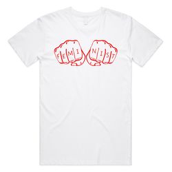 feminist fists t-shirt tee top feminism support women's rights activist