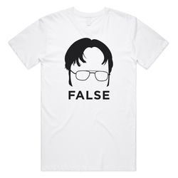 dwight schrute false t-shirt tee top funny us office beets michael scott