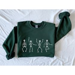 dancing skeleton sweater, funny halloween skeleton sweatshirt, spooky sweater, halloween party sweatshirt, fall sweater,