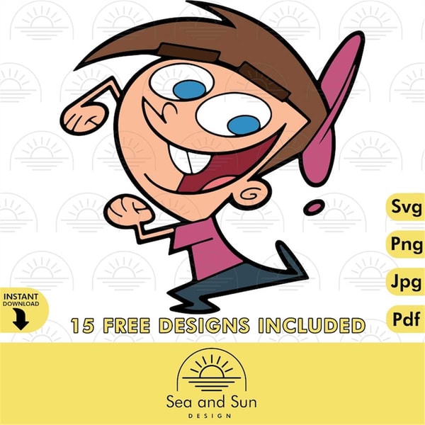 Timmy Time Vector Vector Timmy Turner Svg Clip art Files, Fairly Odd Parents, - Inspire ...