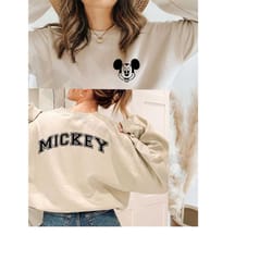 vintage mickey sweatshirt,back and front design, disney crewneck sweatshirt, disney trips sweatshirt, disneyland shirt,