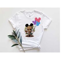Groot And Mickey Ears Shirt,Baby Groot Shirt,Mickey Ears Shirt,Disney Vacation Shirt,Star Wars Character Sweatshirt,Kids