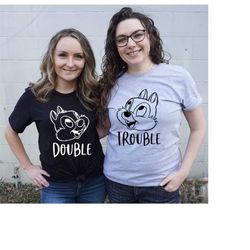 double trouble shirts, disney couple shirt, chip and dale shirt, disneyland shirt, disney trip shirt, disney family shir