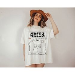 boho aries shirt, sun and moon tee, gift for aries, graphic zodiac t-shirt, fire sign shirt, astrology tshirt, indie tee