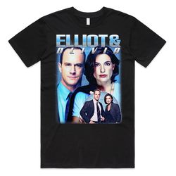 elliot & olivia homage t-shirt tee top us tv show law and order benson stabler gift mens womens